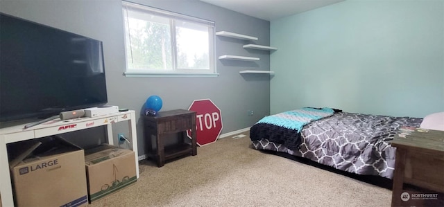 view of carpeted bedroom