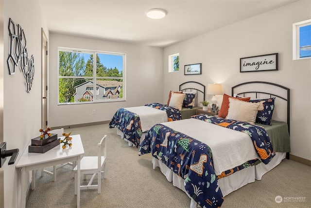 view of carpeted bedroom