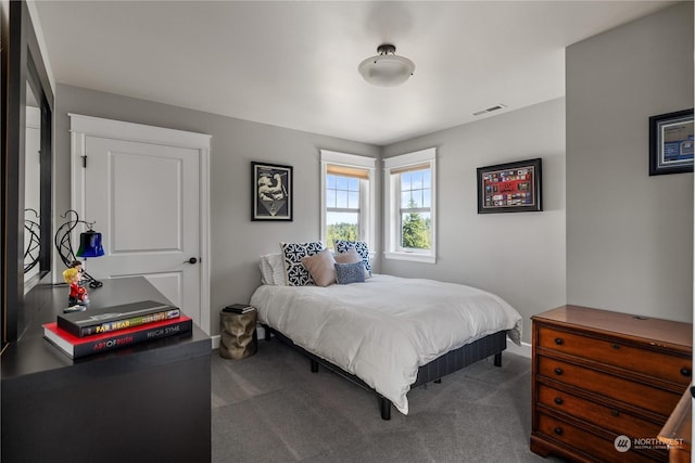 bedroom with carpet floors