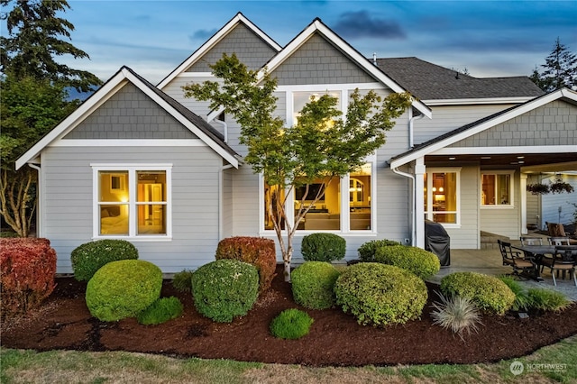 view of front of house featuring a patio area