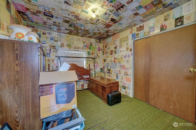 bedroom featuring carpet
