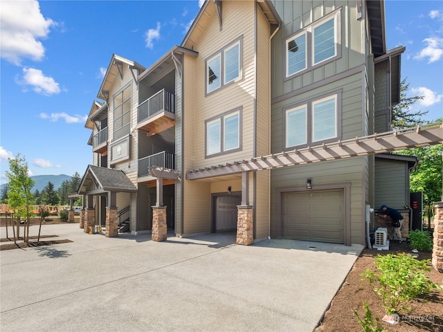 view of property with a garage