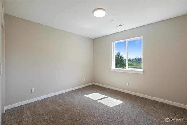 view of carpeted spare room