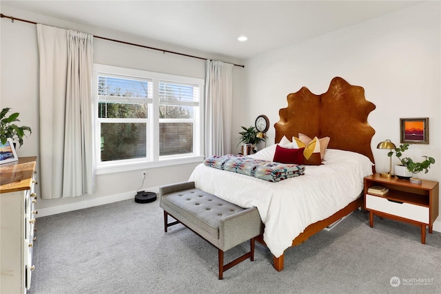 view of carpeted bedroom