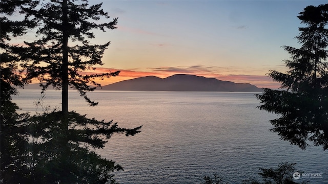 property view of water with a mountain view