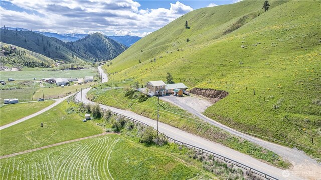 7300 Nahahum Canyon Rd, Cashmere, WA 98815 - bird's eye view with a rural view and a mountain view