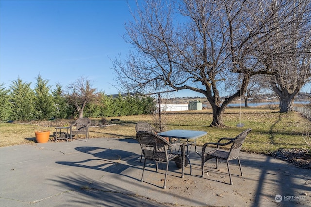 view of patio with outdoor dining space