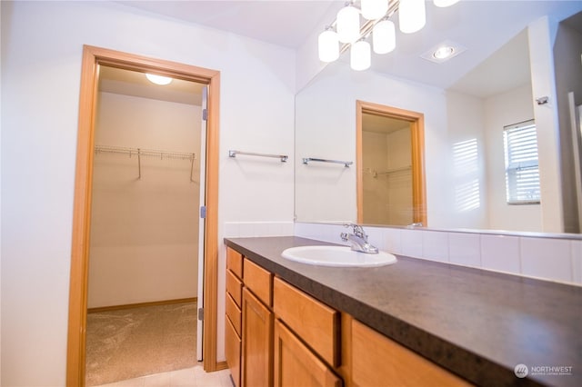 bathroom featuring vanity