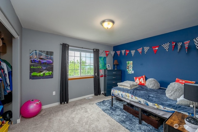 view of carpeted bedroom