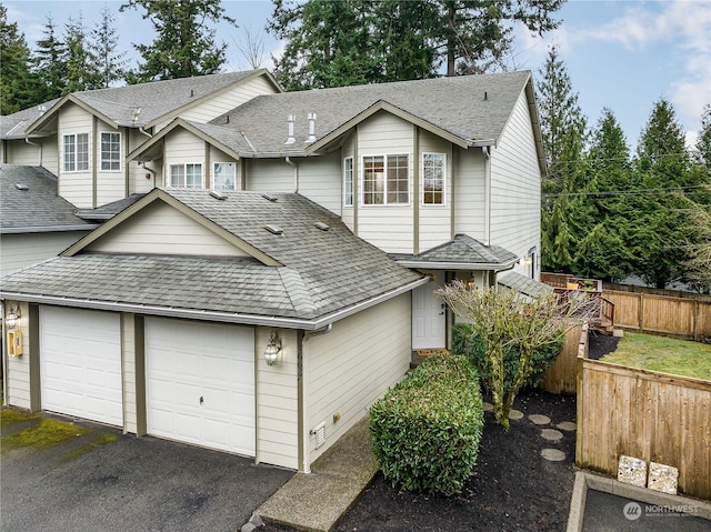 view of property with a garage