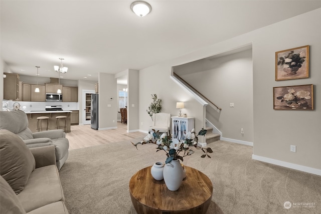 view of carpeted living room