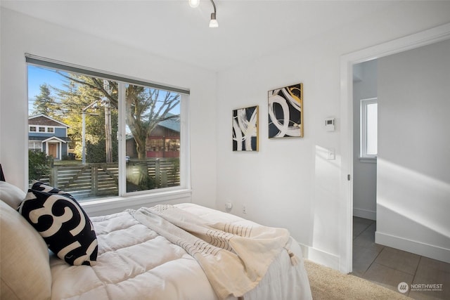 view of tiled bedroom