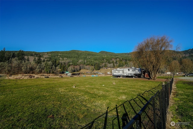 mountain view with a forest view