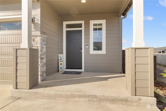 view of doorway to property