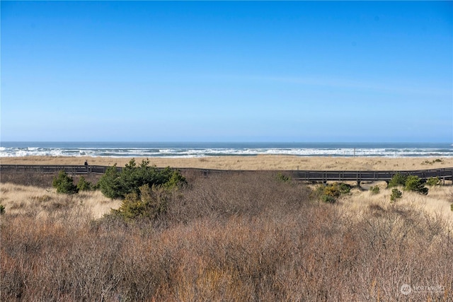 water view with a view of the beach