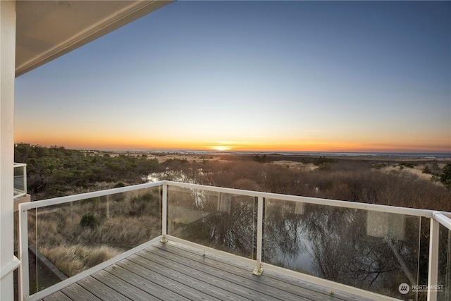 view of deck at dusk