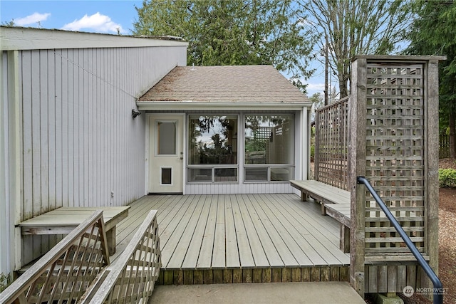 view of wooden deck