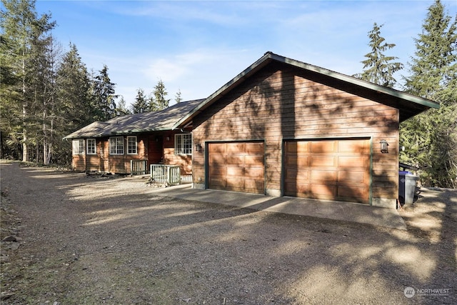 view of front facade with a garage