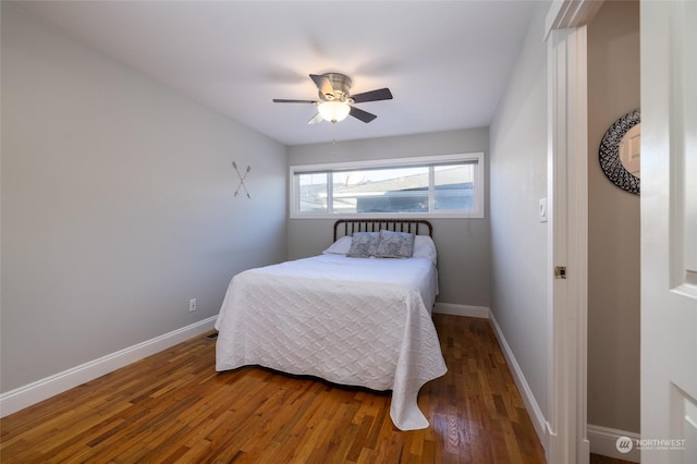 2804 M Ave, Anacortes, WA 98221 - bedroom with dark wood-type flooring and ceiling fan