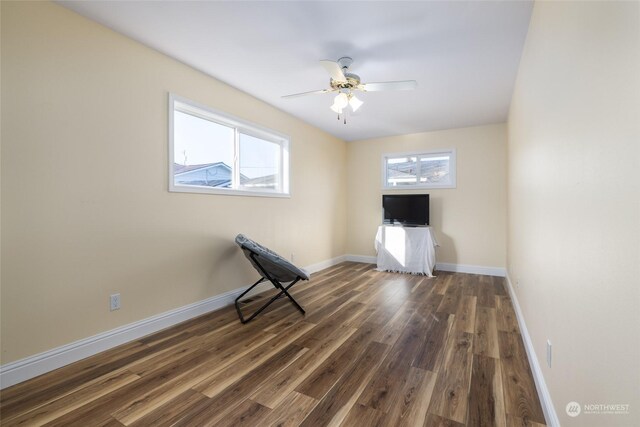 2804 M Ave, Anacortes, WA 98221 - unfurnished room with ceiling fan and dark hardwood / wood-style flooring