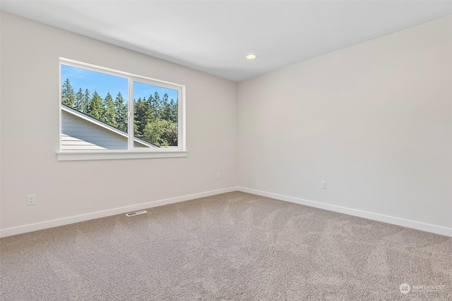 spare room featuring carpet floors