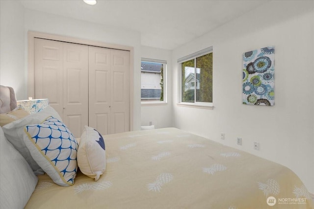 bedroom featuring a closet