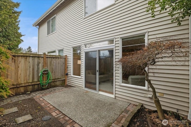 view of patio with fence