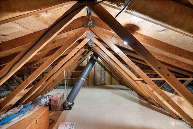 view of attic