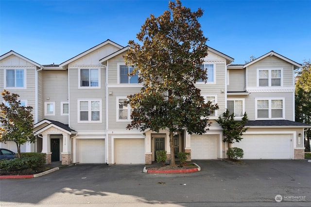 view of property with a garage