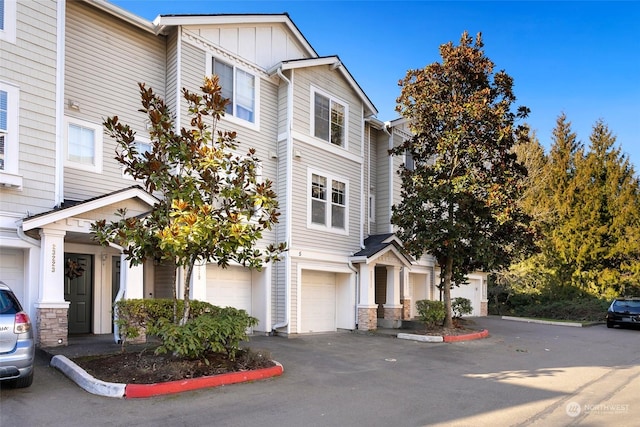 view of property with a garage