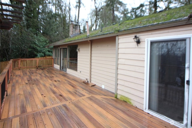 view of wooden terrace