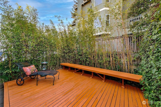 view of wooden terrace