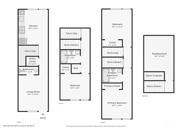 4407 42nd Ave SW Unit D, Seattle, WA 98116 - floor plan