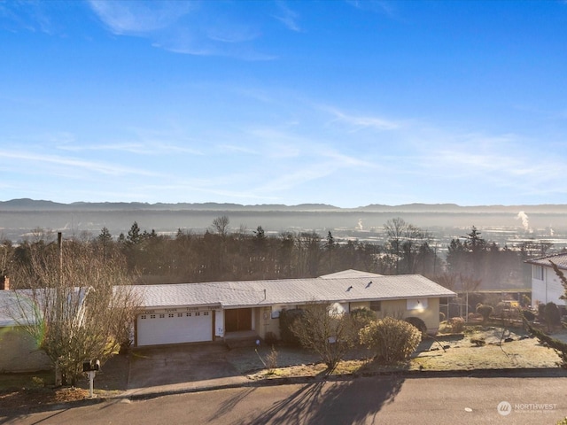 exterior space with a mountain view