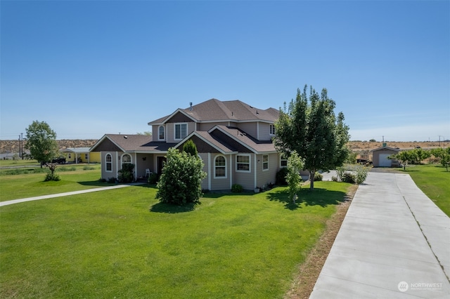 craftsman house with a front yard