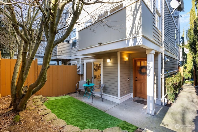 rear view of property with a patio