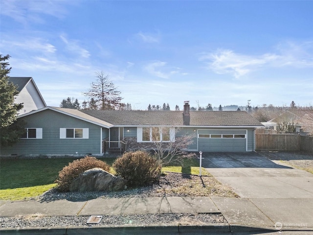 ranch-style house with a garage