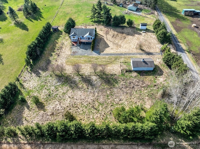 drone / aerial view featuring a rural view