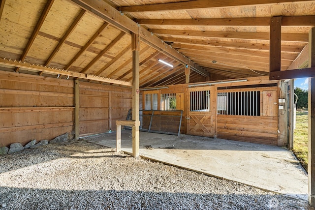 view of horse barn