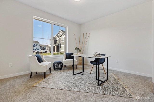 view of carpeted office