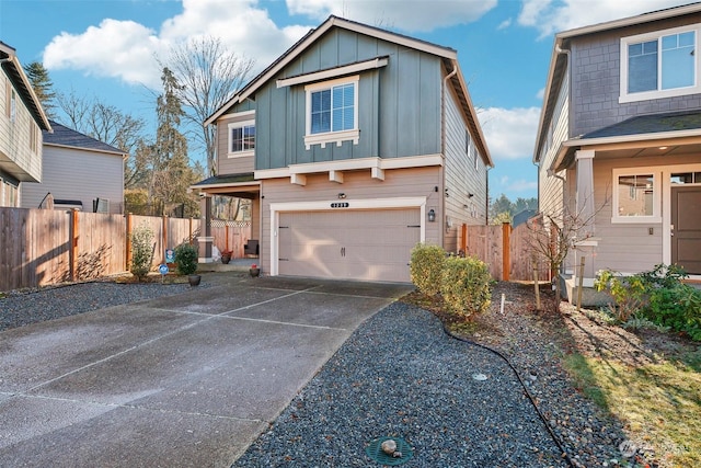 view of front of home featuring a garage