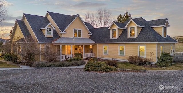 view of front of home with covered porch