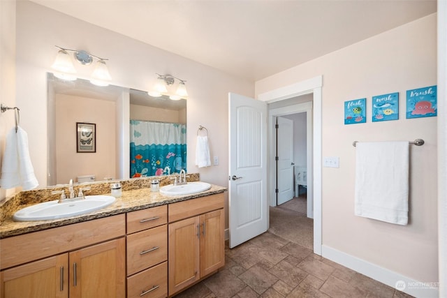 bathroom with vanity