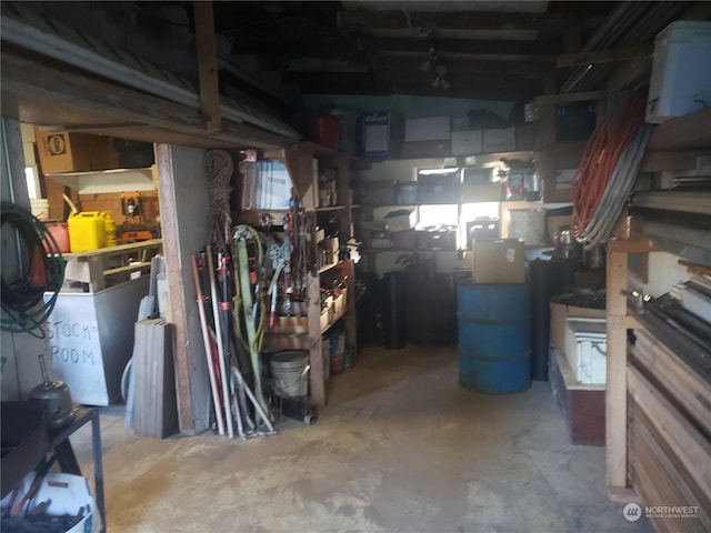 view of storage room