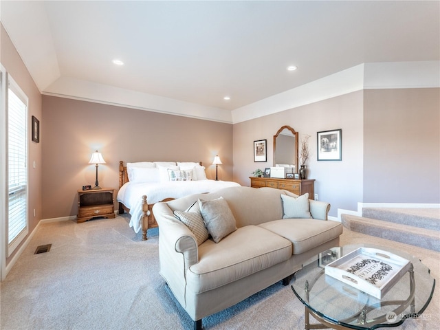 view of carpeted bedroom