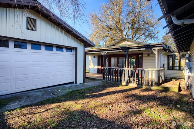 exterior space with covered porch