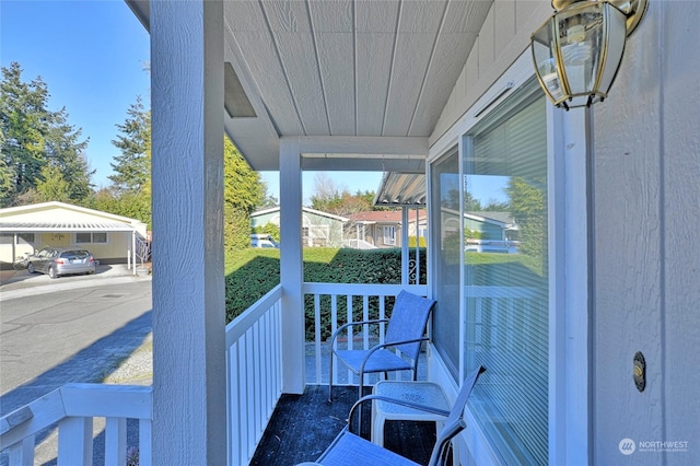 balcony with covered porch