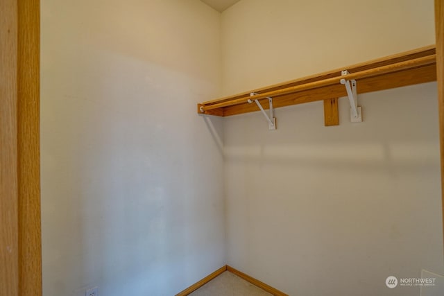 view of walk in closet