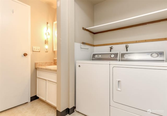 laundry room with separate washer and dryer