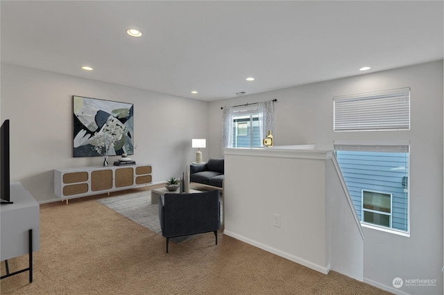 view of carpeted living room